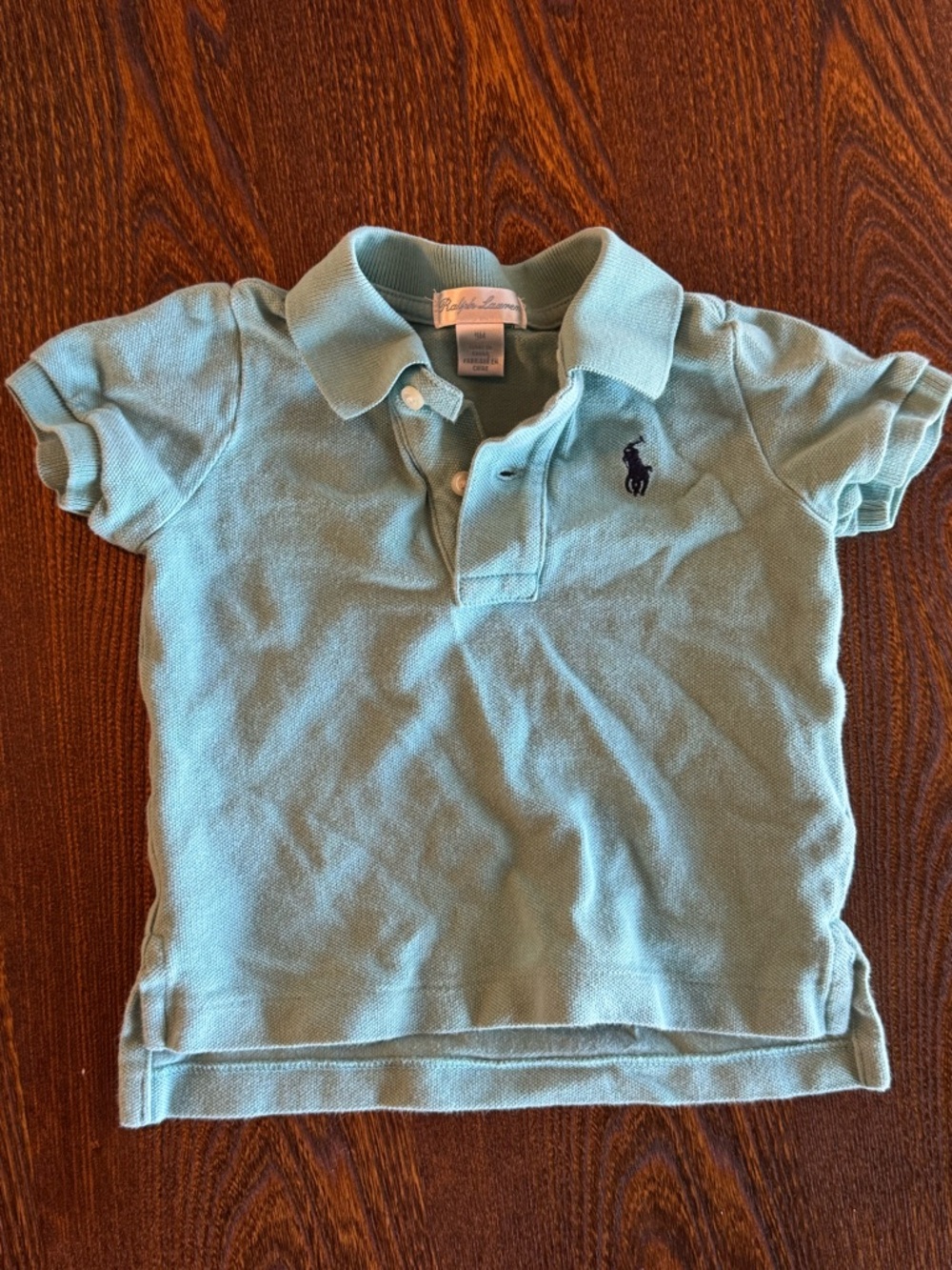 Ralph Lauren Robin’s Egg Blue Toddler Polo with Navy Pony